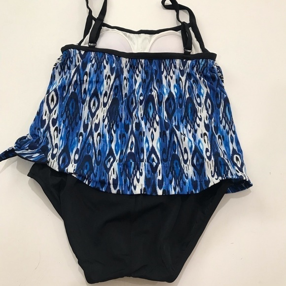 La Blanca one piece bathing suits blue/ black - Picture 4 of 4